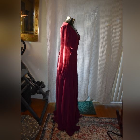 Lulu's Deep Burgundy Long Sleeve Dress - Picture 7 of 9